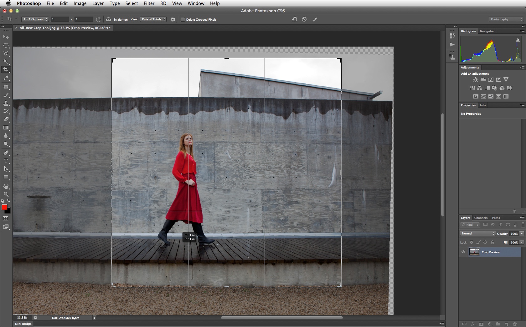 Adobe Photoshop CS6 for Mac Improved Crop Tool (2012)